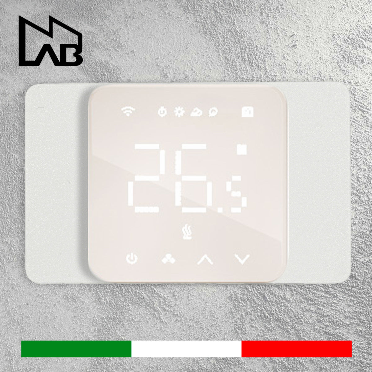 Rahmenplattenadapter für 60-mm-Thermostate auf 504-Kassette, 4 Plätze – 108