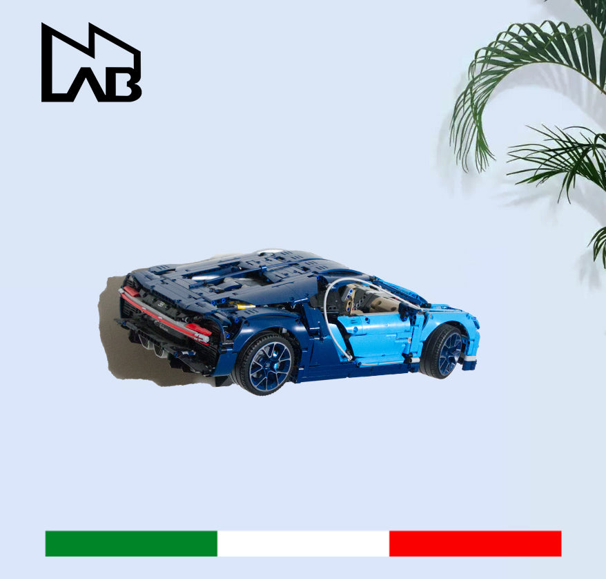 224 - Staffa Supporto Per Montaggio A Parete Lego Bugatti Chiron 42083