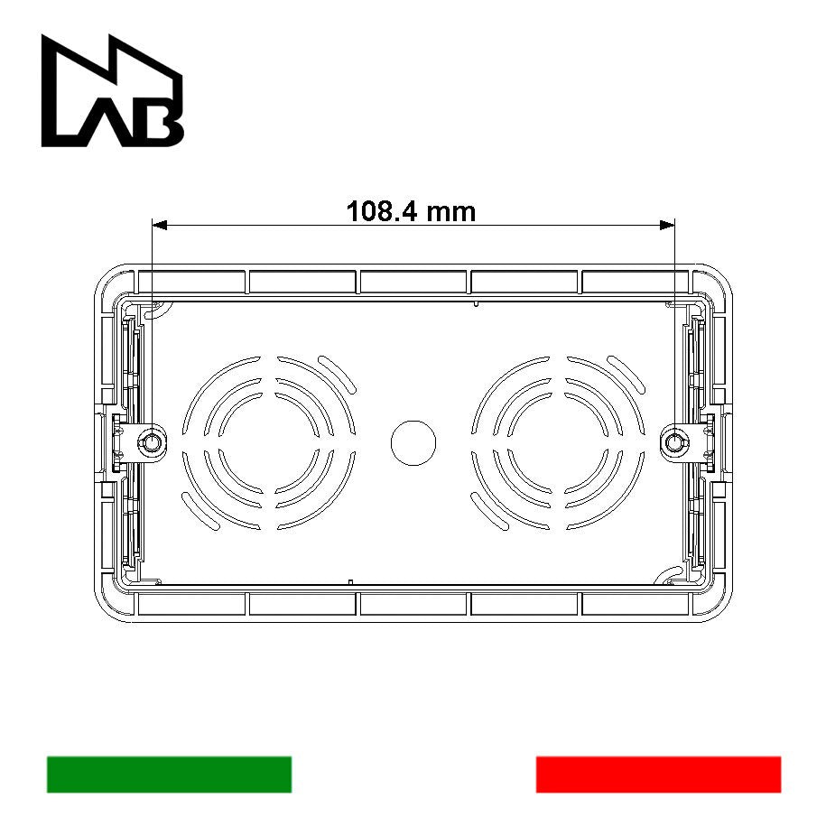 Adattatore Placca Cornice Per Termostati 60mm Su Cassetta 504 4 Posti - 108