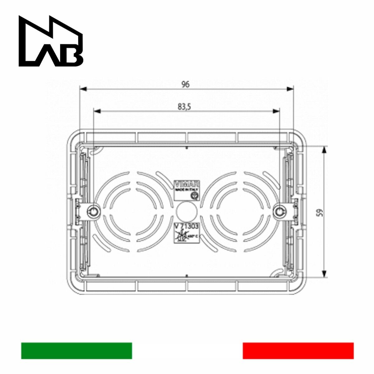 Placca Termostato Tuya - Per Scatola 503 - Adattatore Cornice